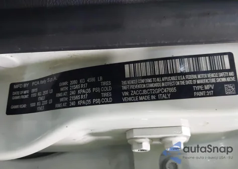 2016 Jeep Renegade Trailhawk из США, поврежденный, VIN ZACCJBCT2GPC47665